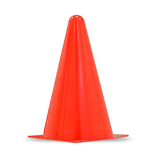 JORESTECH 9" Inch Orange Cones for Sports Agility Traffic Field Road Soccer (Set of 12)