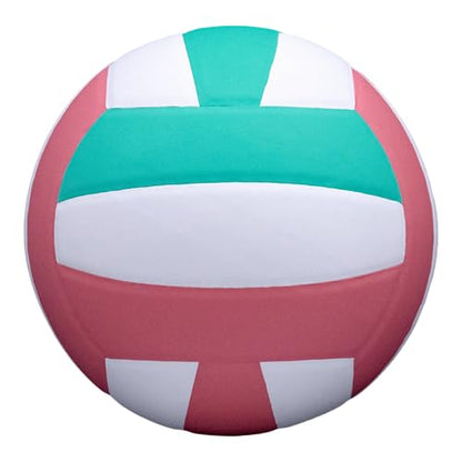Baden | 10U Light | Official Size, 2 oz Lighter Entry Level Youth Indoor Volleyball | PU Composite, Extra Foam Backing, Reduce Sting - color: Pink/Teal