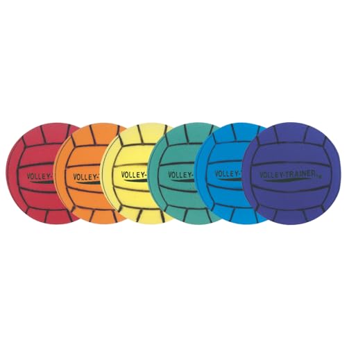 Champion Sports Soccer and Volleyball Foam Ball Sets of 6 – Soft 8 Inch Diameter Ultra-Light Foam - Lightweight & Durable for Indoor Play, Safe & Perfect for Young Players – Multiple Colors - style: 8 Inch Volleyballs (Set of 6)