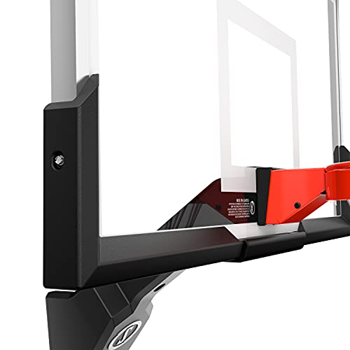 Spalding Momentous EZ Assembly Portable Adjustable Outdoor Basketball Hoop – Assembles in 30 Minutes or Less - color: 54" - Clear View - Black