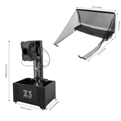 Automatic Ping Pong Ball Machine,Portable Table Tennis Ball Launcher Trainer with Catch Net & Remote Control,Ping-Pong Practicing Training Robot Equipment,for Schools Stadium Gyms