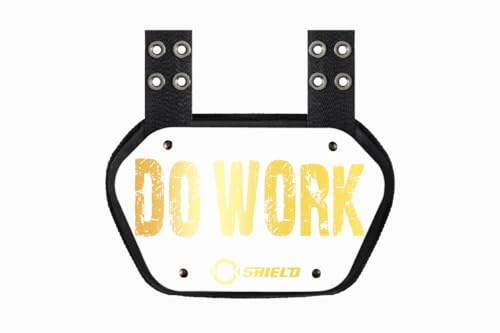 O Shield Golden Cross Chrome Football Back Plate, Lower Back Pads for Football Players, Rear Protector, Cross Series - size: Youth (Weight less than 180 Pounds), style: Do Work White