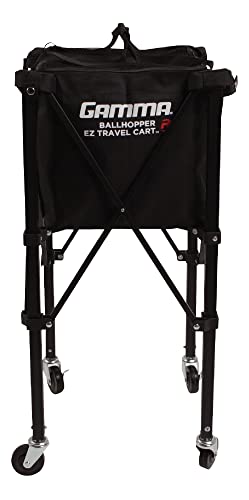 GAMMA Sports EZ Travel Cart, Tennis & Pickleball Hopper, Padel, Portable Compact Design, Sturdy Lightweight Construction, EZ Bags, 150 or 250 Capacity, Premium Carrying Case Included - size: 150 Ball, style: Former Cart