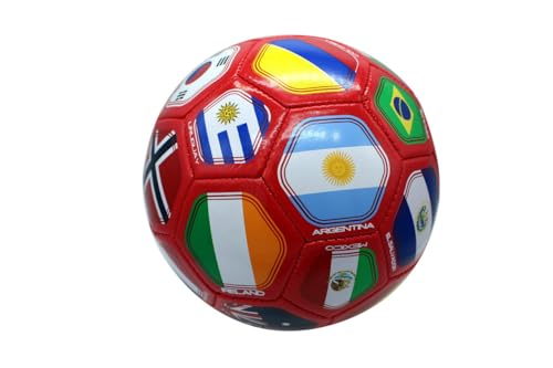 World Flag Soccer Skills Training Ball, Size 2, Red