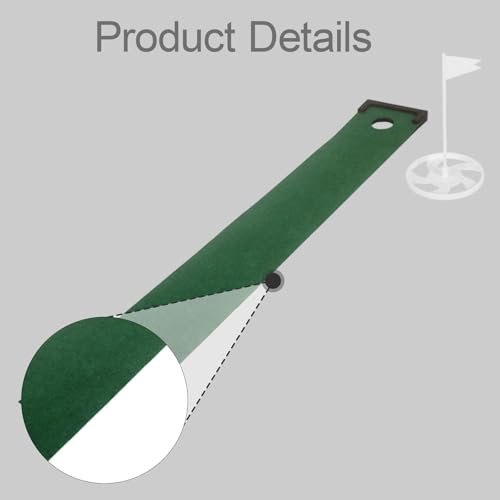 Golf Putting Mat with Ball Return - Indoor Putting Green for Practice & Skill Improvement- Style B