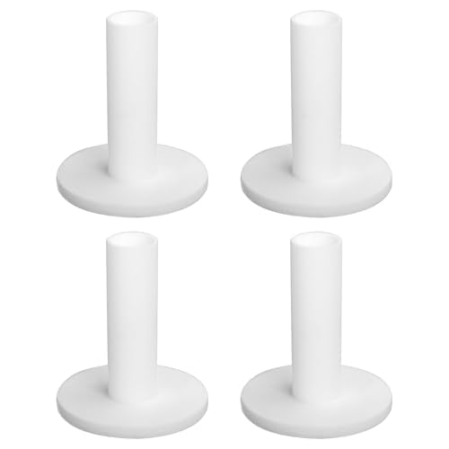 4 Pcs Golf Simulator Tees Adjustable Height - Rubber Driving Range Tee for Mats, Non-Slip Tee with Holder, Indoor Outdoor Golf Practice Accessories