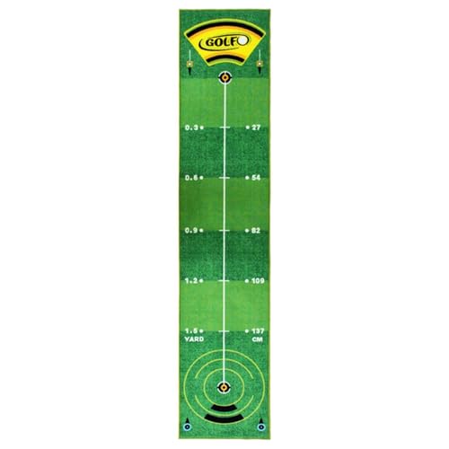 Golf Putting Mat, Professional Training Pad, 19.69x94.49 Inches Tool with Anti Slip Use, Sports Practice Aid, Men Women Prep with Easy Handling, Home Accessories for Indoor Outdoor Travel Office Daily
