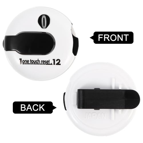 Golf Score Counter Clip, Portable Stroke Tally Clicker with White Sturdy Clip, Golf Scoring Device for Outdoor Use and Training