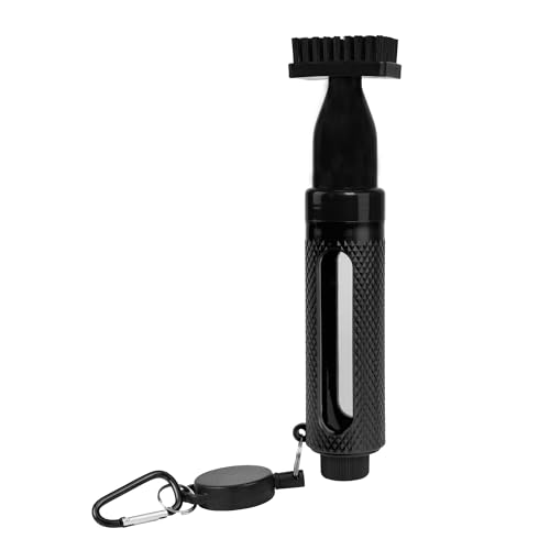 Golf Club Cleaner Brush - Water Bottle 8 Inches Holds 4 Ounces Retractable Brush and Groove Cleaner with Clip Golf-Accessories for Men