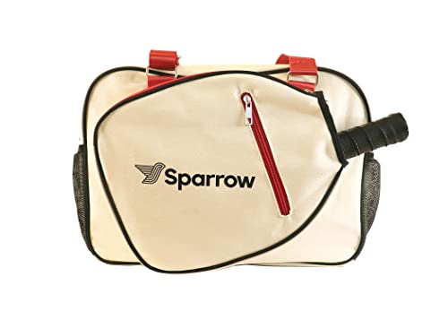 Pickleball Bag - Sports Bag For Gear, Gym Essentials - Adjustable Strap, Mesh Pockets, Pickleball Paddle Compartment With Cover - Stylish Retro Look - 20x8x12" - color: Red