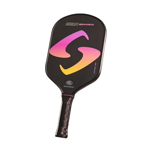 Gearbox GBX Quad Mod 14mm Pickleball Paddle – Textured Glass Fiber Face, Enhanced Spin & Control, PU Molded Handle, 14mm Poly Core – Lightweight, Durable, High-Performance Paddle