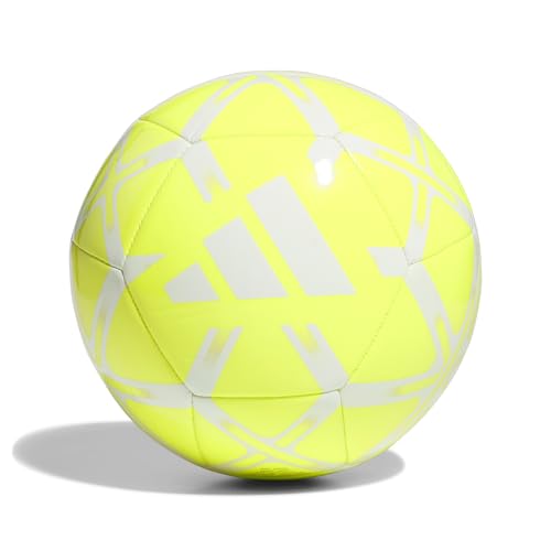 adidas Starlancer Club Soccer Ball - color: Lucid Lemon/White, size: 3