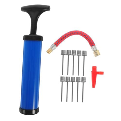 1set Portable Basketball Pump Inflator Kit Needles Hand Pump Extension Hose and Nozzle for Basketball Soccer and Volleyball and Easy to Use