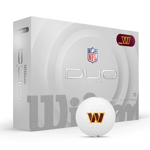WILSON 2025 Duo Soft NFL Golf Ball - 12 Balls, White, Atlanta Falcons - color: Washington Commanders