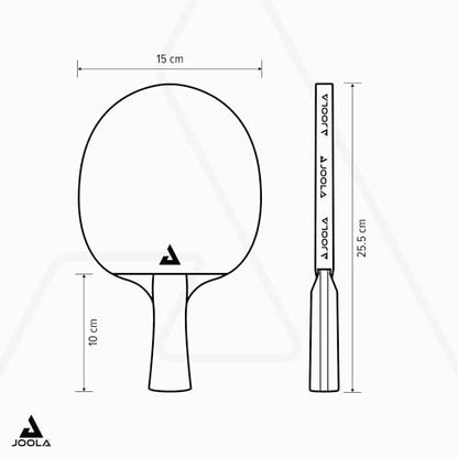 JOOLA Duo Carbon Ping Pong Paddles Set of 2 - Professional Table Tennis Paddles, Three Advanced White 3 Star Tournament Ping Pong Balls and Carrying Case - Advanced Table Tennis Rackets