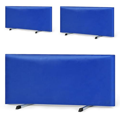 3 Pack Pickleball Ball Barrier - Portable Indoor/Outdoor Court Dividers & Edge Guards, Brandable Court Marking Kit with Non-Slip Design for Pickleball Courts (Blue)