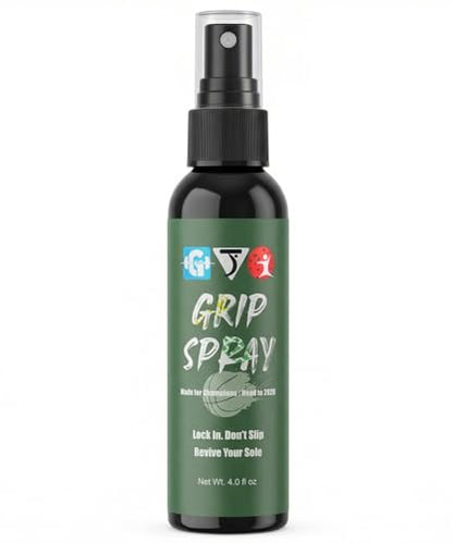 Basketball Grip Spray 4 OZ, 2 in 1 Restore & Improving Shoe Spritz Non-Sticky Sole Bottom Basketball Accessory