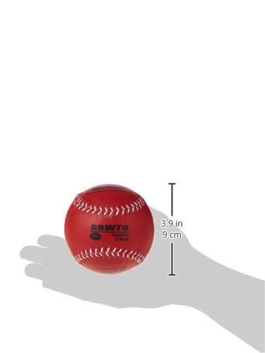 Markwort Weighted 12-Inch Softballs-Leather Cover - color: Red