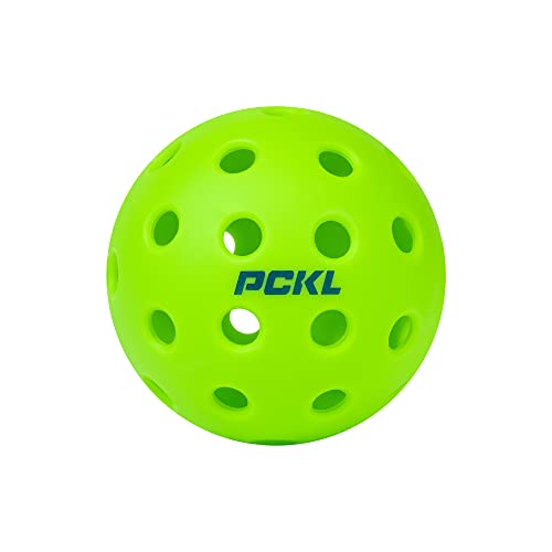 PCKL Optic Speed Pickleball Balls | Choose Indoor or Outdoor Pickleballs | USAPA Tournament Aproved | 4 Pack Crack-Resistant - style: Outdoor Green
