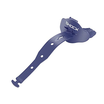 Shock Doctor Bolt Lipguard, Adult Mouth Guard Football with Strap. Mouthguard One Size Fits All - color: Navy