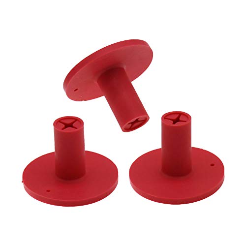 Golf Rubber Tee Holder Set for Golf Driving Range Tee Practice Tool Pack of 3 - color: Red