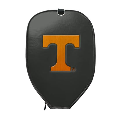Officially Licensed Collegiate Pickleball Paddle Cover - Lightweight PU Leather Material - Durable Foam Interior Protection with Zippered Closure - Fits Most Paddles on the Market - color: Tennessee Volunteers