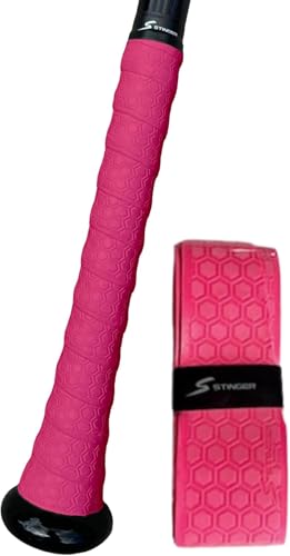 Stinger Sports Premium Polymer Bat Grip (Baseball and Softball) - color: 3-Pack: Pink