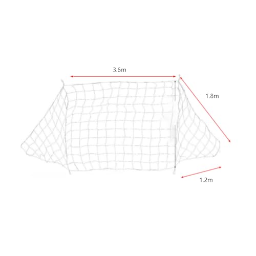 Soccer Goal Net, Heavy Duty Weather-Resistant Portable Replacement 12x6 FT Soccer Net with Tie Strings for Youth Adults Backyard Park Practice Match Training Games Without Goal