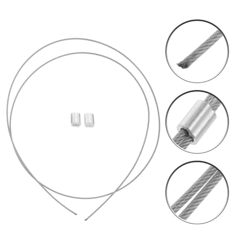 SHERCHPRY 2pcs Heavy Duty Steel Wire Basketball Net Threading Cord Rope for Outdoor School Community Park Hoop Net Fixing Accessories