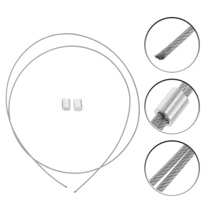 SHERCHPRY 2pcs Heavy Duty Steel Wire Basketball Net Threading Cord Rope for Outdoor School Community Park Hoop Net Fixing Accessories