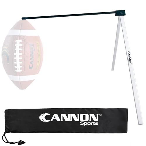 Cannon Sports Football Kicking Tee – Portable Field Goal Kicking Holder - Football Tee Compatible with All Football Sizes – Aluminum Football Kicking Stand with Carrying Bag