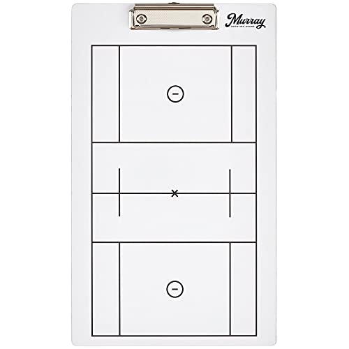 Murray Sporting Goods Dry Erase Coaches Clipboard | Double-Sided Dry Erase White Board - style: Lacrosse