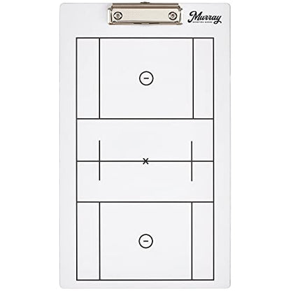 Murray Sporting Goods Dry Erase Coaches Clipboard | Double-Sided Dry Erase White Board - style: Lacrosse