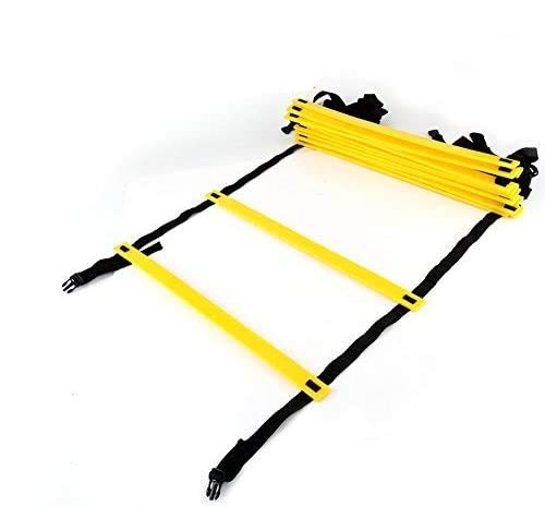 Ladder 19 Feet, 12 Adjustable Flat Rungs with Carrying Bag for Speed Training