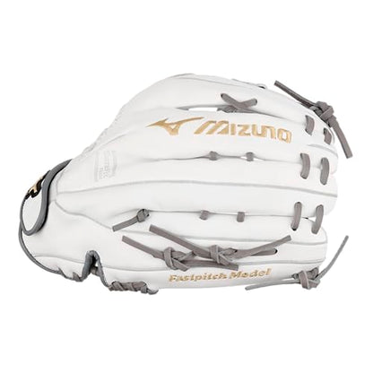 Mizuno GMVP1300PF4W MVP Prime Fastpitch Softball Glove 13", H Web, Left Hand Throw,White/Grey