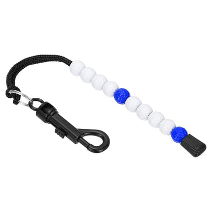 Golf Beads Score Counter, Golf Stroke Counter Beads with Clips Golf Accessories for Women Men Golfer Strokes Count, White/Blue