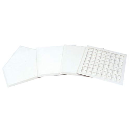 Champro Base Set - 4 Waffle Bottom Rubber Baseball, Softball, Kickball Throw Down Style Bases, Small (B026B) WHITE