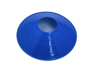 BlueDot Trading High Visibility Disc Cones for Sports, Agility Training, Soccer, Football, Field Cone Markers for Adults or Kids, Blue, Quantity 100-Pack