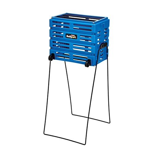 Tourna Ballport Deluxe Tennis Ball Hopper with Wheels - style: Blue