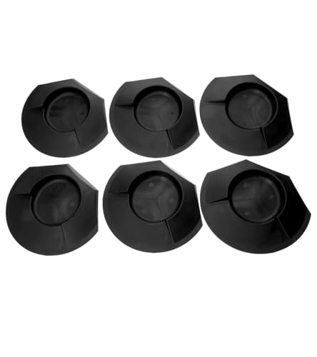 MUXSAM 6 Pieces All-Direction Putter Cups Practice Black Golf Putting Cup Golf Training Cup Golf Practicing Hole Putting Aid Putter Training Aid Fit for Beginner Golf Training Accessory