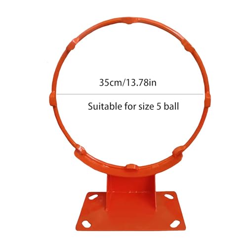 Heavy Duty Medium Size Basketball Hoop Goal Wall Mounted Basketball Rim, Ideal for Teens, Home Decoration & Office Fun, Diameter 35centimeter/13.8inch(Standard)