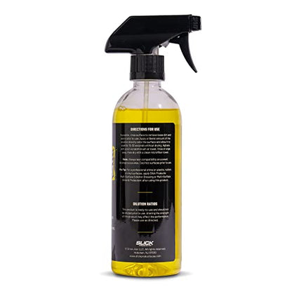 Slick Products All-Purpose Surface Cleaner – Interior & Exterior Vehicle Spray for Plastic, Vinyl, Rubber, Carpet & Upholstery – Ready-to-Use Formula with Fresh Lemon Scent – 16 oz. - size: 16 Fl Oz (Pack of 1)
