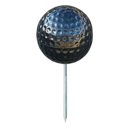 Sandbaggy Plastic Tee Markers for Golf Course (UV Resistant) - Steel Spike - Safety Caps Included - color: Black