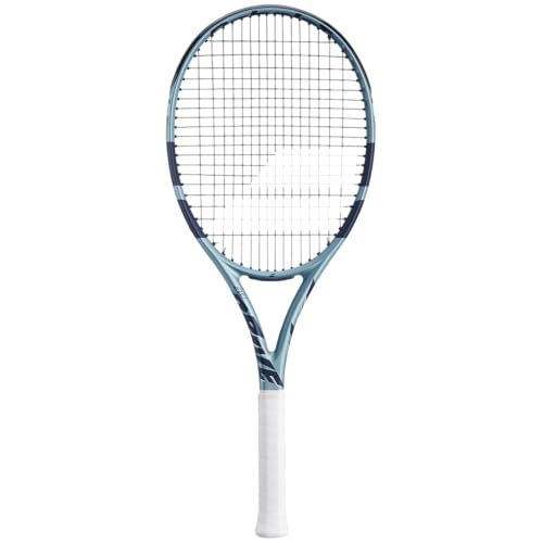 Babolat Evo Drive 2nd Gen Tennis Racquet Strung with 16g Syn Gut at Mid-Range Tension - color: Black String, size: 4 3/8" Grip