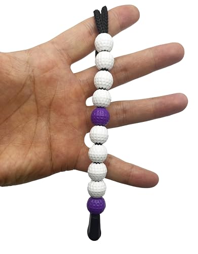 Golf Stroke Counter, 4 Pack Golf Beads Score Counter with Clip for Referee Caddy Golfer