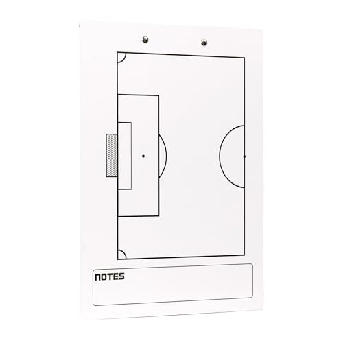 Soccer White Dry Erase Coaches Clipboard | Double-Side Soccer Coaching Whiteboard with Marker
