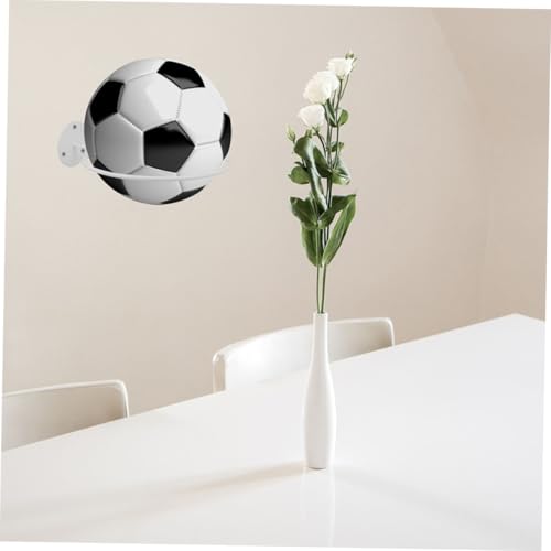 4Pcs White Wall Mount Ball Holder Rack for Football Rugby Soccer Basketball Volleyball Storage Organizer Space-Saving Sturdy Garage Home Use