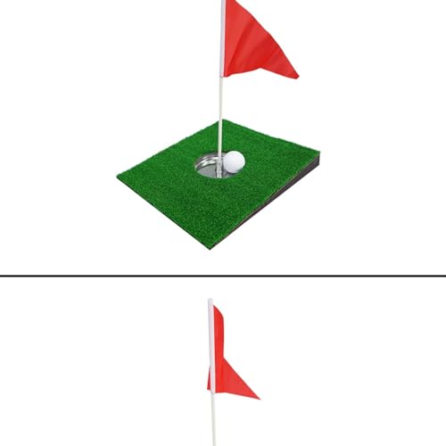 Shinsto Golf Synthetic Green Putting Mat - Portable Mini Disc, Slope Trainer with Precision Hole Cup (Indoor/Outdoor)