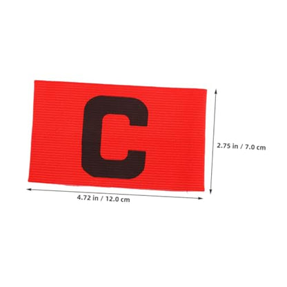 Yardwe Elastic Sports Captain Armbands Durable Drop Team Leader Sleeves for Soccer Rugby Basketball Enhances - color: Red