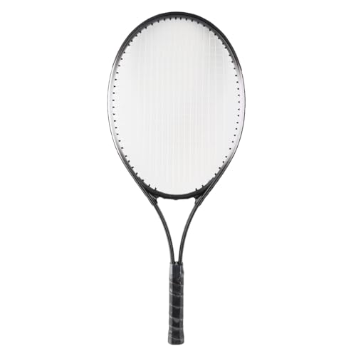 Drfeify 27 Inch Tennis Racket with Lightweight Aluminium and Ergonomic Handle for Adults and Beginners - color: Black
